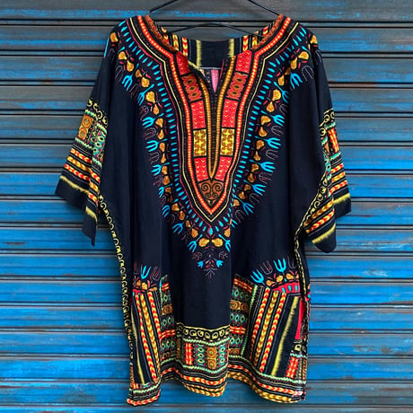 [USED] アフリカン ダシキシャツ🐘BLACK