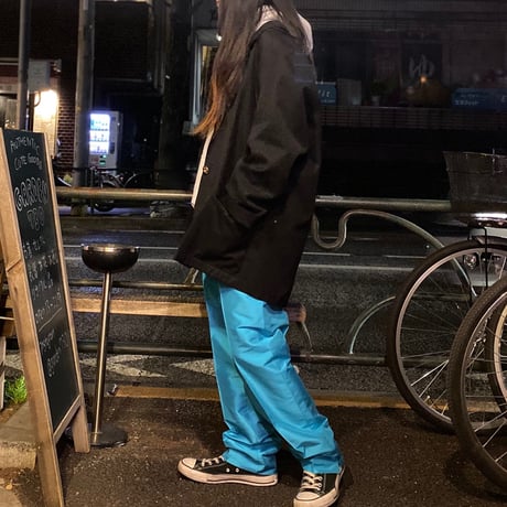 [USED] TURQUOISE 100% SILK PANTS♡