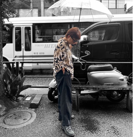 [USED] 渋い🖤BLACKレーヨンシャツ