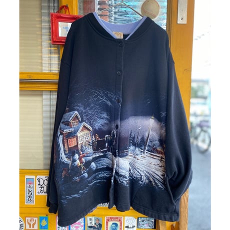 [USED] 90'S GOODデザイン SWEAT カーディガン