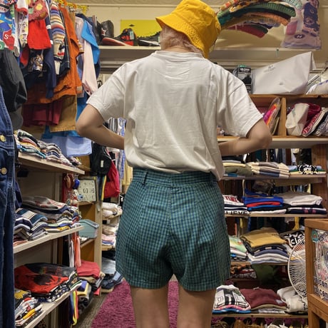 [USED] GREEN CHECK SHORTS🩲