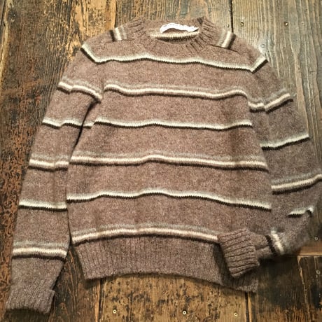 [USED] ストライプ柄の100％PURE WOOLニット