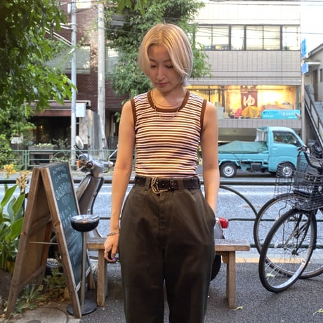 [USED] ボーダー ノースリーブTOPS♡