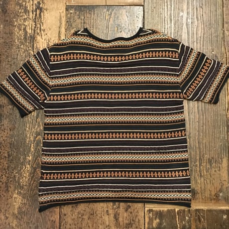 [USED] ジャガード織り マルチボーダーTee