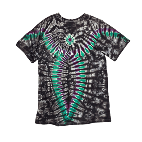 [USED] タイダイTee ！purple/green/black MIX