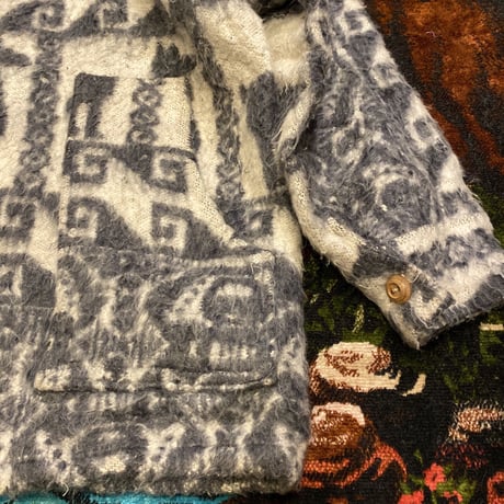 [USED] 総柄 エクアドル WOOL HOODIE❄︎