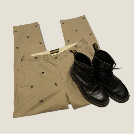 [USED] Ralph Lauren ”RUGBY” 刺繍 COTTON PANTS