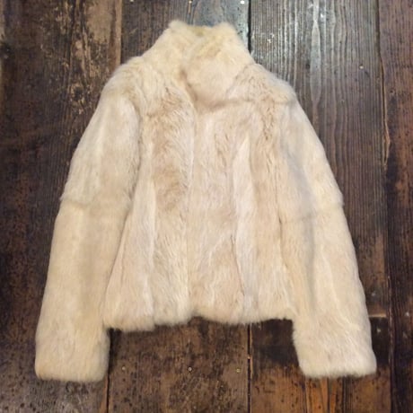 [USED]ミルクティー色 ラビットファーJKT
