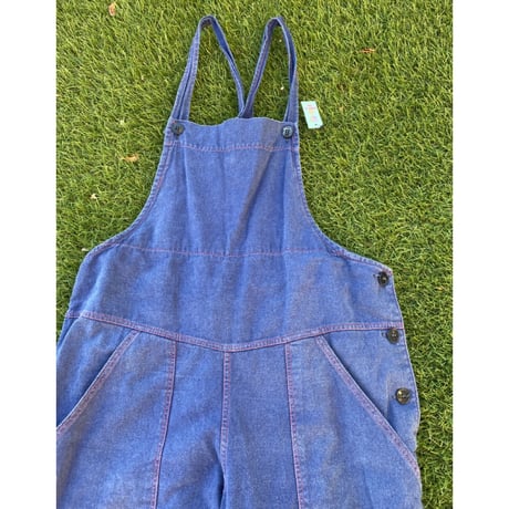 [USED] vintage BLUE COTTON  オーバーオール