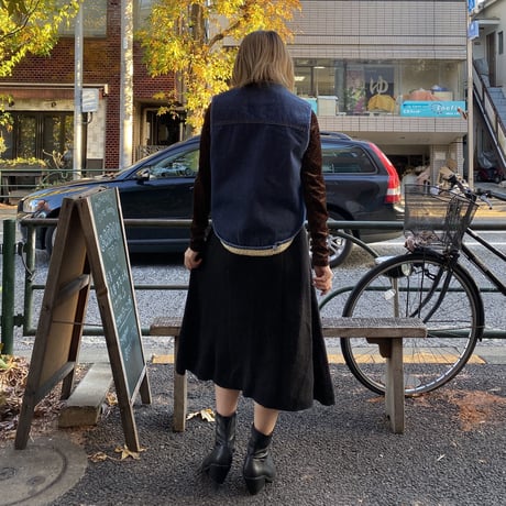 [USED] Sears "ROEBUCKS" ボアデニムVEST♡