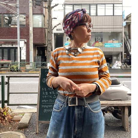 [USED] vintage マルチボーダーTee