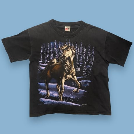 [USED]BLACK 馬Tee