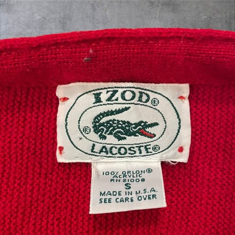 [USED] 80's IZOD LACOSTE ACRYL カーディガン