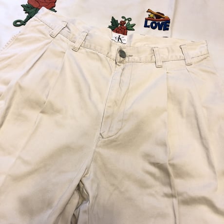 [USED] Calvin klein 2タックチノ