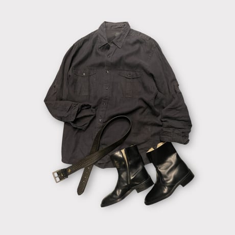 [USED] J.CREW BLACK LINEN シャツ