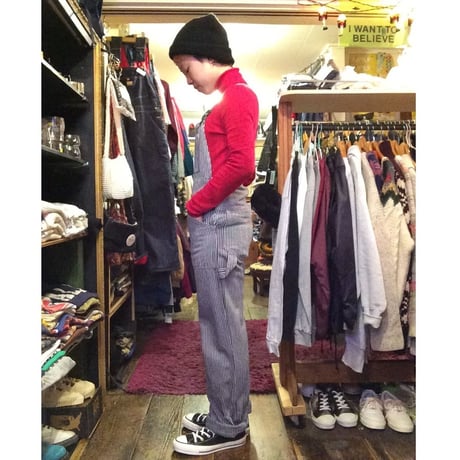 [USED] Euro vintage ヒッコリーオーバーオール