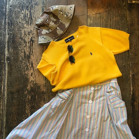 [USED] ストライプ ロングスカート