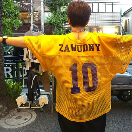 [USED] OLD RUSSELL MESH FOOTBALL  tee