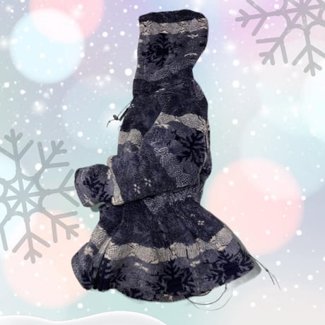 [USED] 雪柄 ボア フリース コート❄️