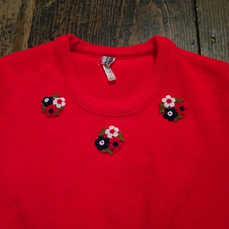 [USED] かわいい♡お花 S/S ニット