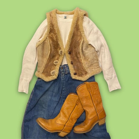 [USED] vintage Real ムートンベスト