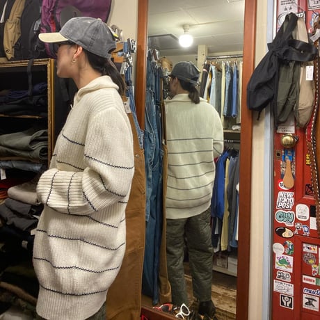 [USED] ふわふわケーブルハーフジップニット