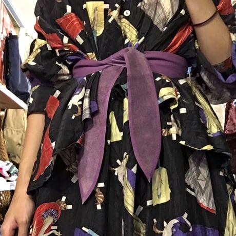 [USED] Real レザー！PURPLEサッシュベルト