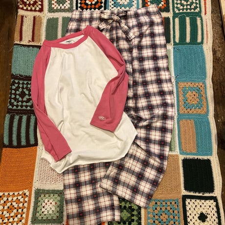 [USED]  ハート柄チェックのパジャマPANTS