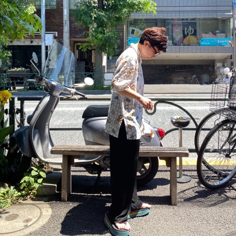 [USED] シースルー 総柄ブラウス