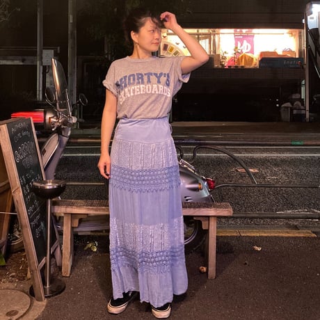 [USED] ガーゼ✖︎レース ロングスカート
