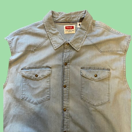 [USED] Wrangler cutoff デニムシャツ 3XL