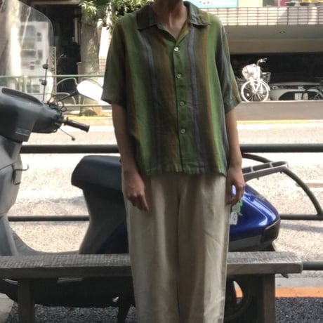 [USED] 渋い配色のストライプ シャツ