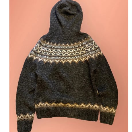 [USED] ノルディック柄ニット パーカー