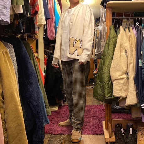 [USED] チェック柄テーパードPANTS♡