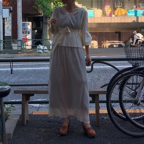 [USED] 透け〜♡シフォン ロングワンピース