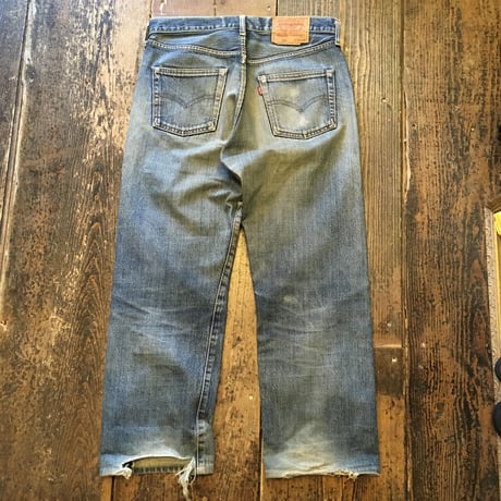[USED] Levis 502 'BIG E'レプリカ ダメージデニム