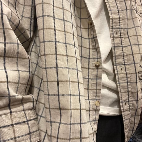 [USED] CORDUROY PLAID BD SHIRT