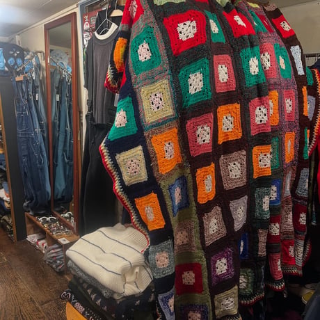 [USED]  KNIT の BIG 大判 ラグ ♡