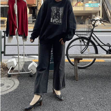 [USED] ブラック デニム ペインター パンツ