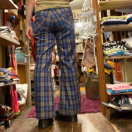 [USED] vintage フレアチェックPANTS