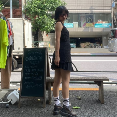 [USED]かぎ編みミニワンピース