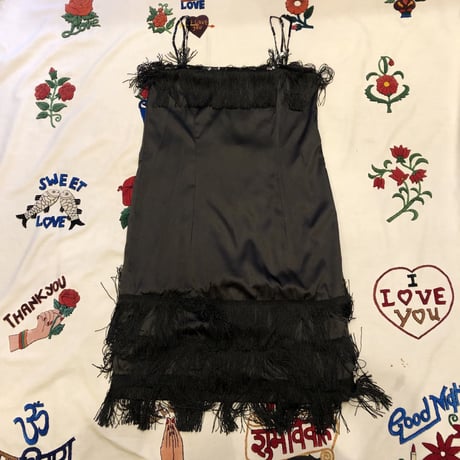 [USED] シルクサテン♡フリンジOP