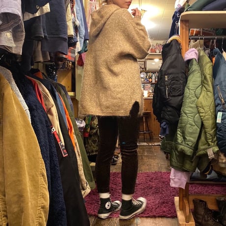 [USED] WOOD ボタンのモヘアカーディガン