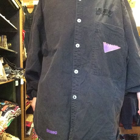 [USED] 80~90's Black  Cottonシャツ