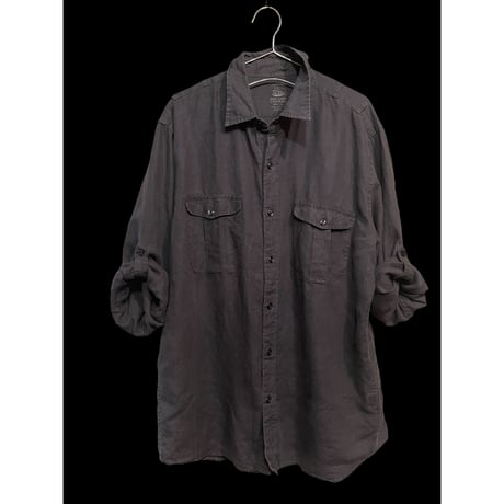 [USED] J.CREW BLACK LINEN シャツ