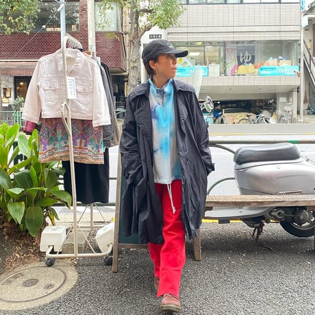 [USED] BLACK NYLON COAT
