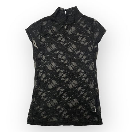 [USED] Black lace ハイネックTOPS