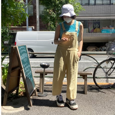 [USED] イエロー💛ヒッコリーオーバーオール