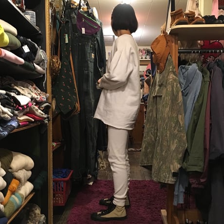 [USED] EURO Vintage！LONG white sweat