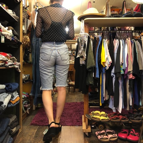 [USED]  ドット柄 SILK  BLOUSE